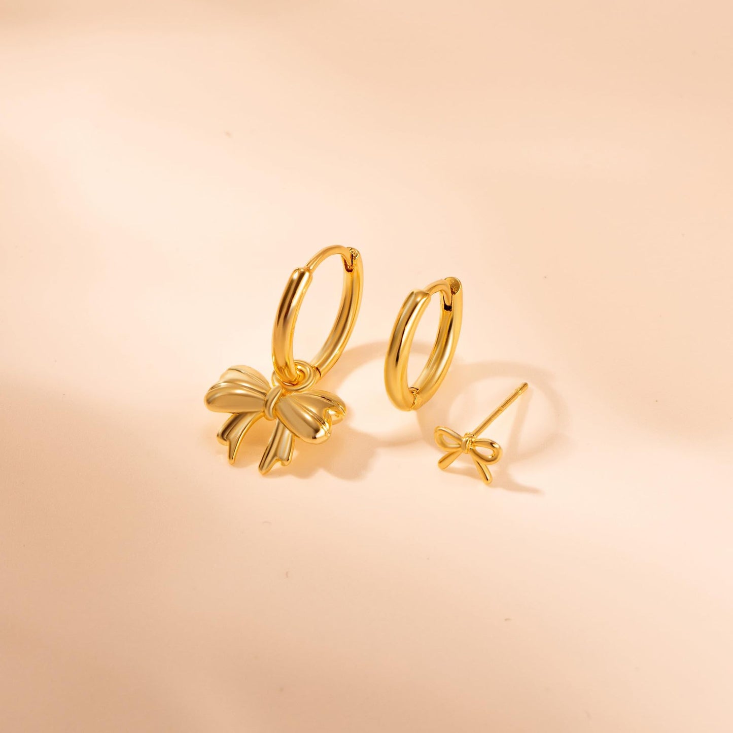 Genuine Gold Brass Plated Smooth Finish Simple Bow