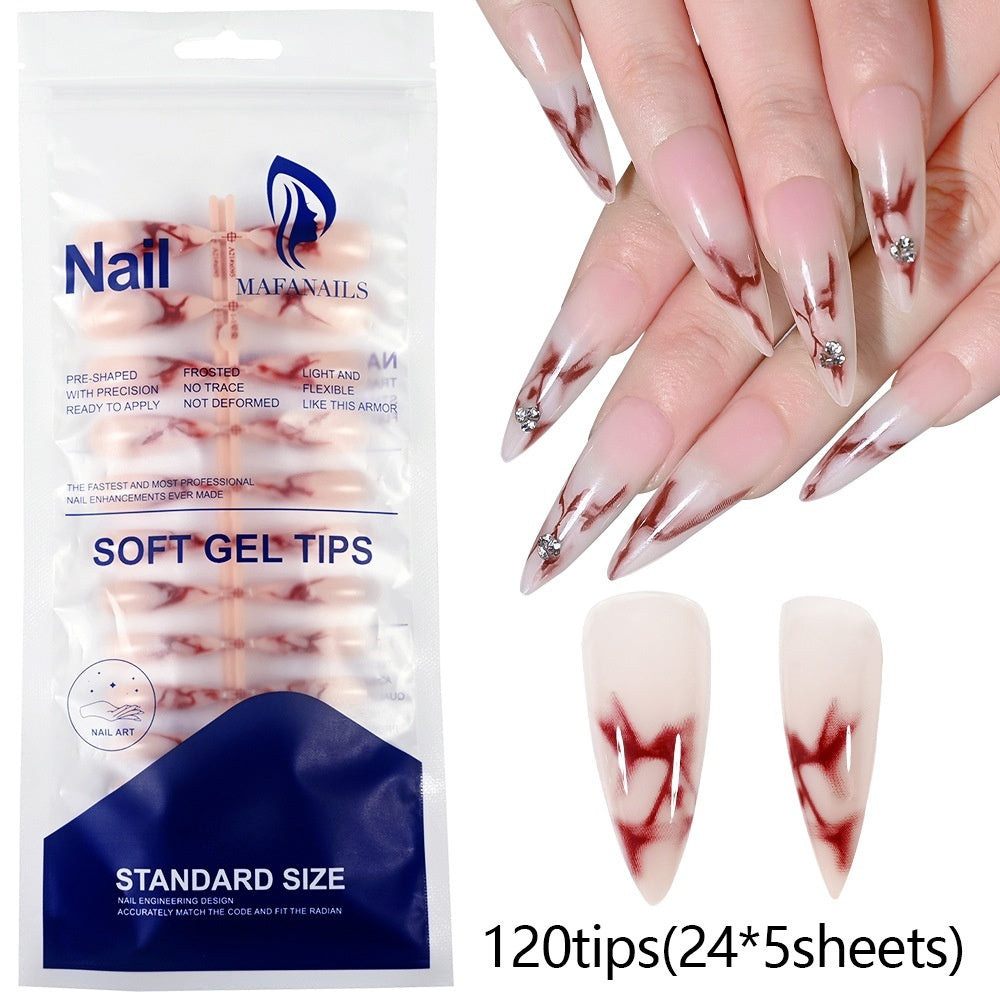 120-piece Bag Of Detachable Nail Tips For Manicures