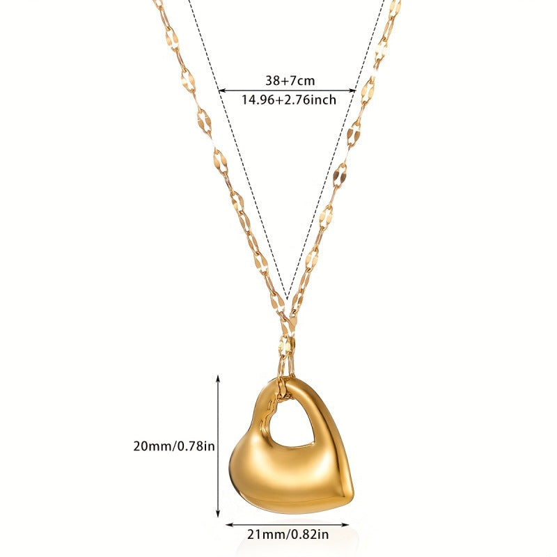 Golden Heartline Necklace