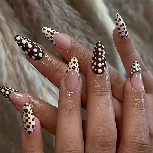 Medium-size Water-drop Nails Glossy Finish European And American Style