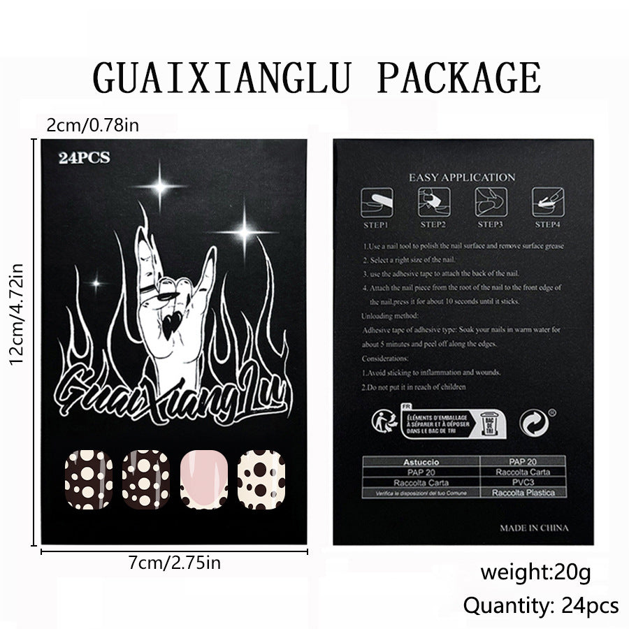 Medium-size Water-drop Nails Glossy Finish European And American Style