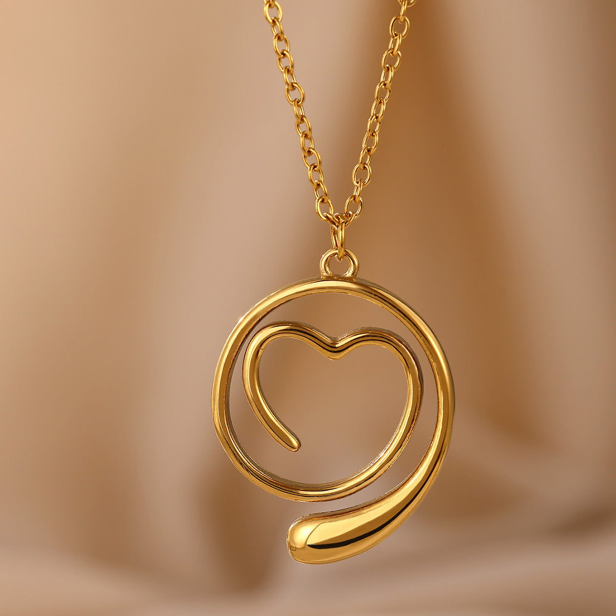 Golden Heartline Necklace