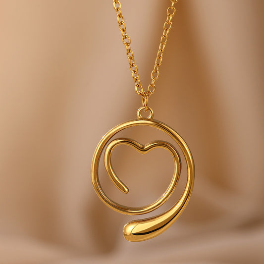 Golden Heartline Necklace