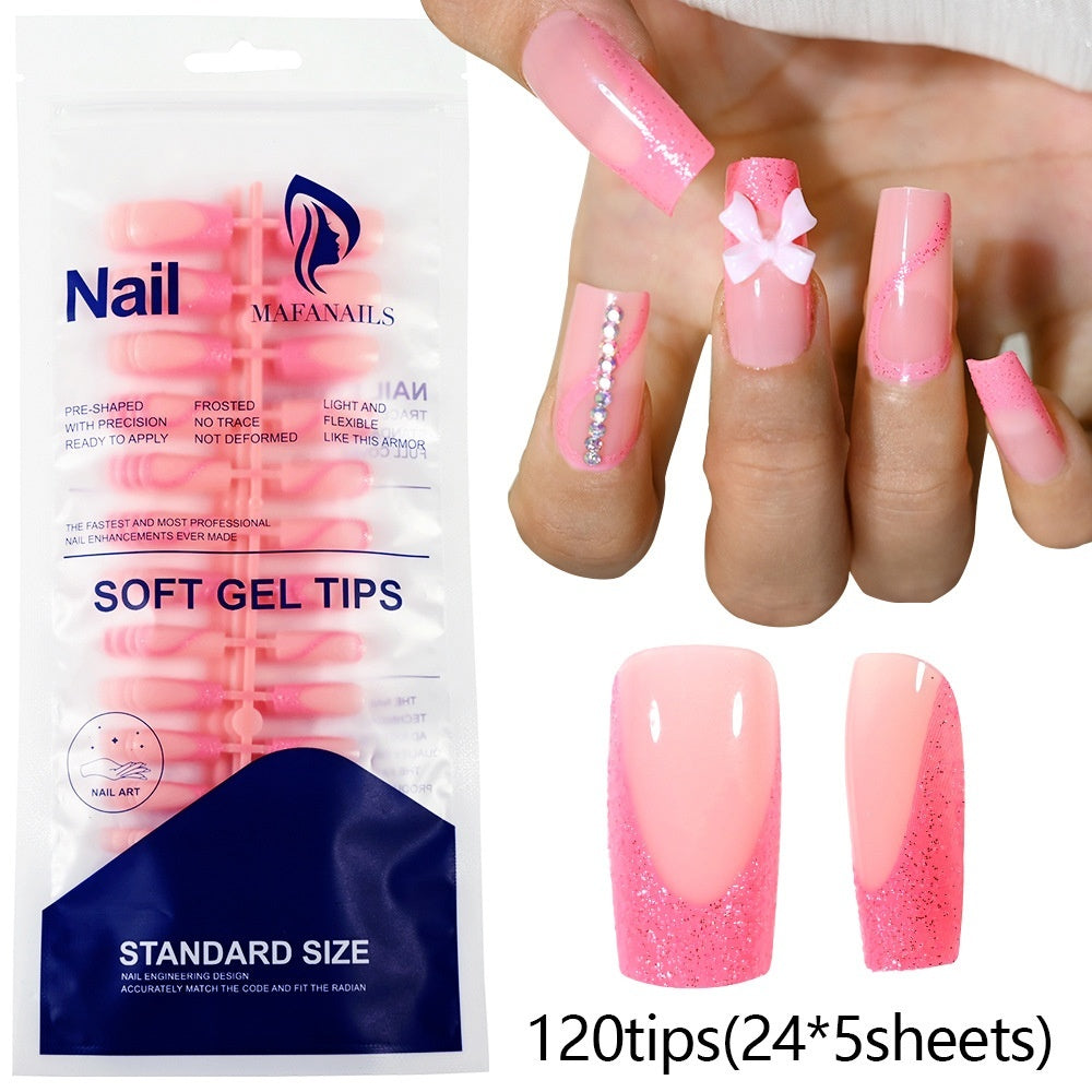 120-piece Bag Of Detachable Nail Tips For Manicures