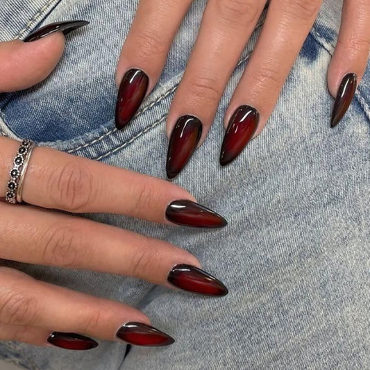 Wearable Nail Tips Y2K Cool And Edgy Hot-selling International Trade Short Almond-shaped Nails Nail Art Tips